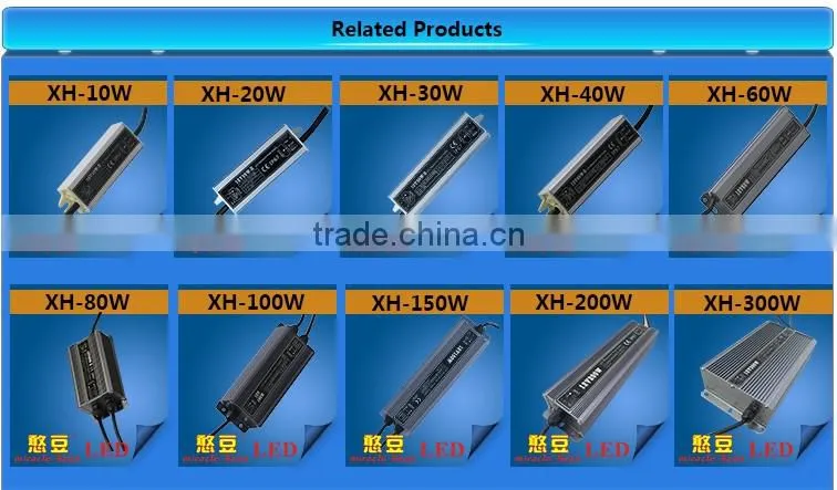 5V 12V 24V LED power supply unit 30W 60W 80W 150W 200W 300W with CE ROHS IP67