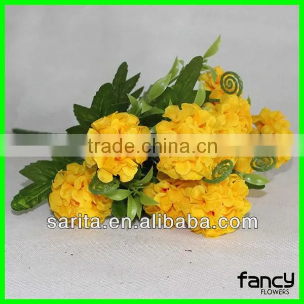 artificial yellow fake lilac flowers