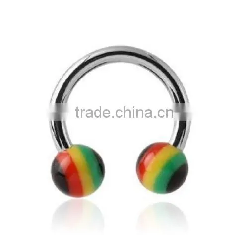 Wholesale HorseShoe Rasta Piercings
