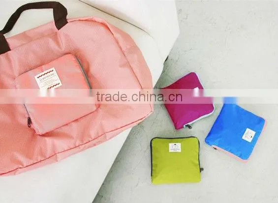 Waterproof nylon foldable shopping bag for women
