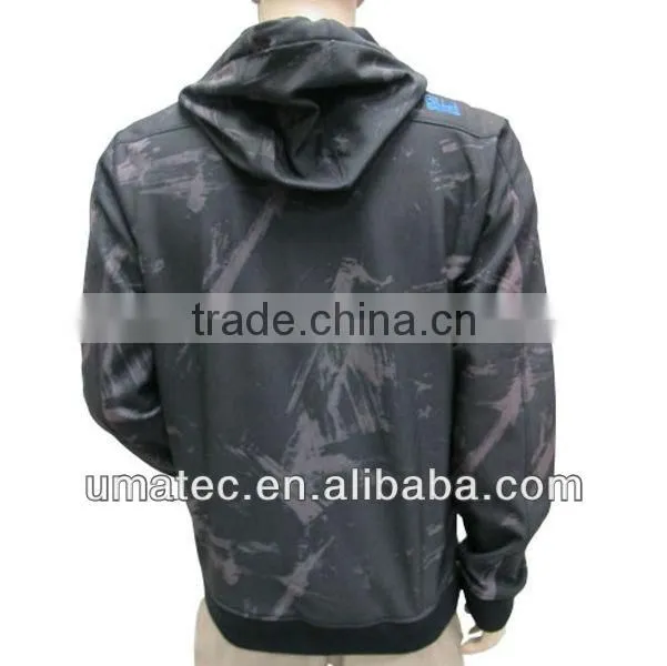 Men's Bonded Printed wovenFleece Hooded Soft Jacket