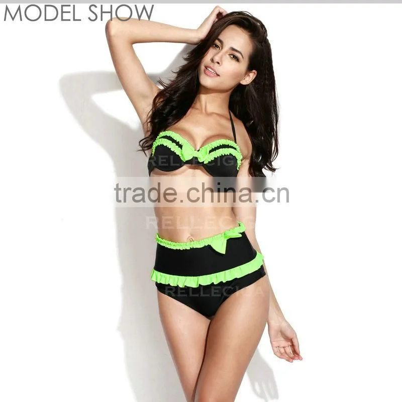 Sexi high waist girl bikini swimwear by RELLECIGA