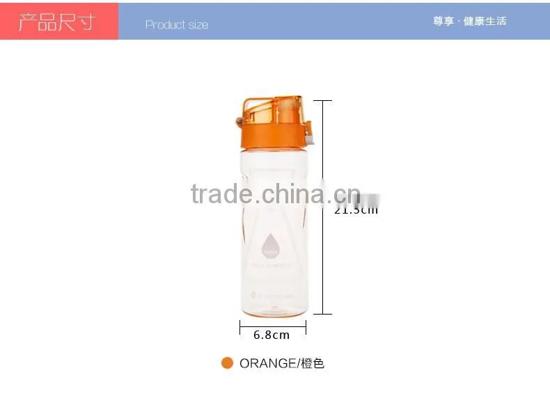 plastic sports bottle with straw/sports water bottle/travel bottle