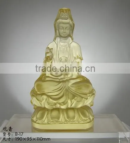 Factory Wholesale Crystal/ Western Transparent Jade Buddha Statue