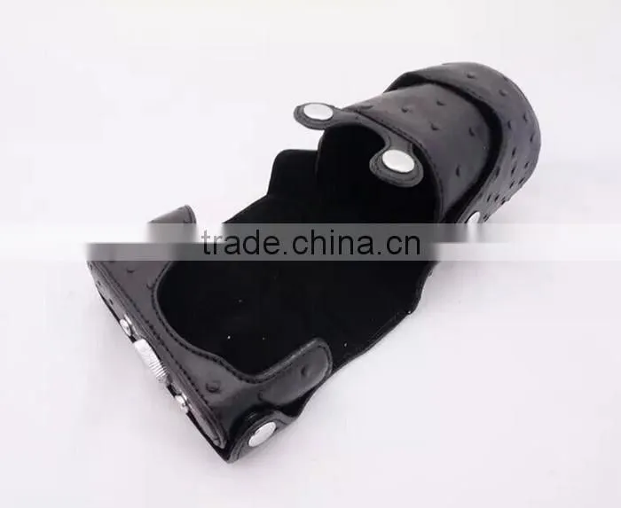Factory competitive price black fancy leather Camera Bag in Dongguan