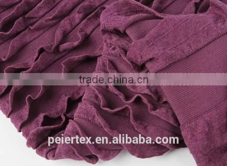 fancy anti static peach finish tricot shiny breathable polyester fabric spandex tubular fabric