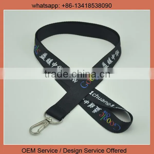 Monogrammed satin lanyard Google lanyard