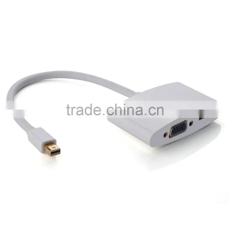 Mini Display Port DP to HDMI + VGA Adapter Cable for Apple MacBook surface Pro