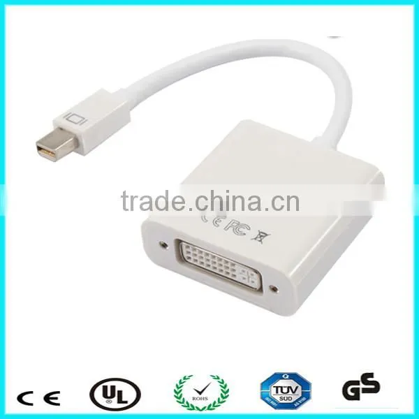 Support 10.8 Gbps 15cm DP to dvi mini displayport female dvi male