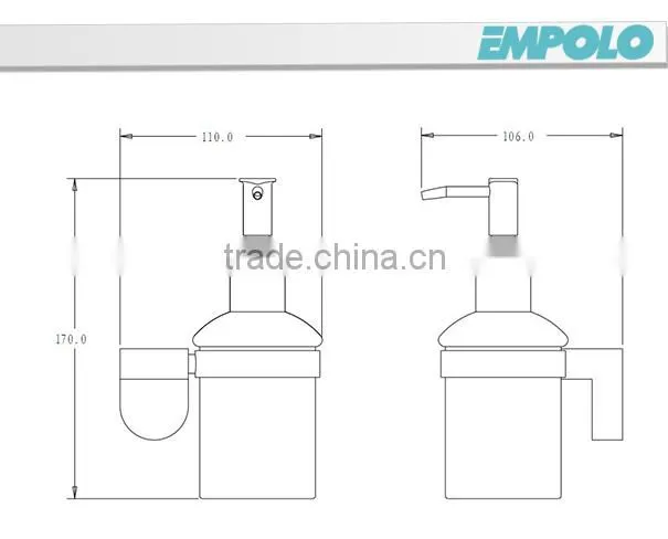 Refillable wall mounted soap dispenser,commercial liquid soap dispenser bottle 93809