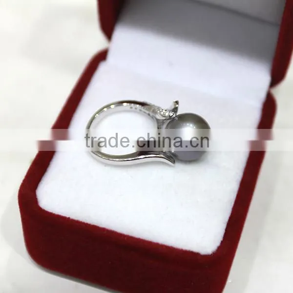 gift pearl price wholesale round pearl ring real 925 silver ring