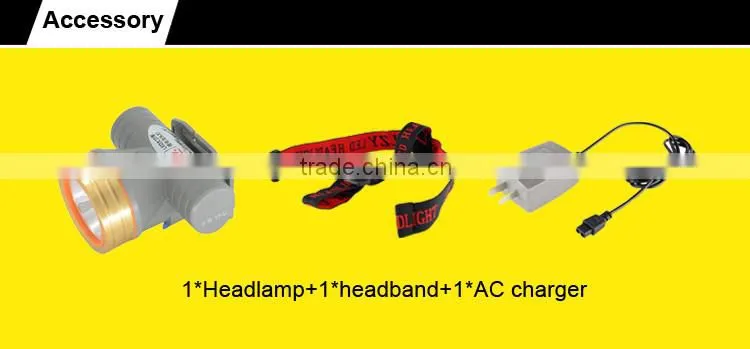 Multifunction rechargeable led headlamp headlight head torches with battery charger