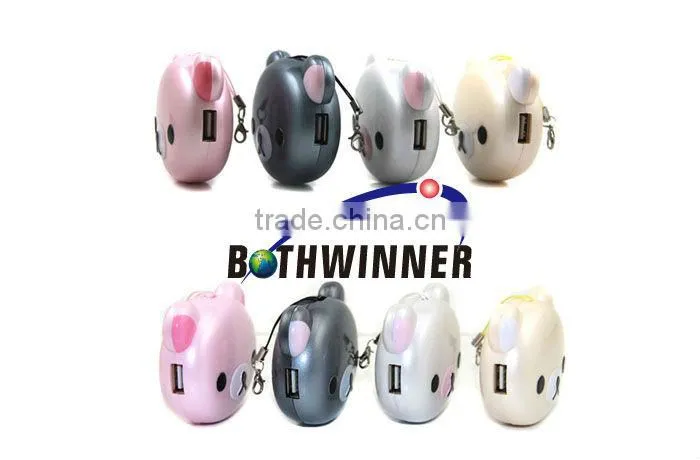 Portable lovely bear shape USB 2.0 3 port Hub