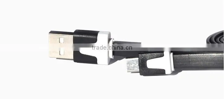 2m V8 usb charging cable flat micro usb cable for android mobile phone