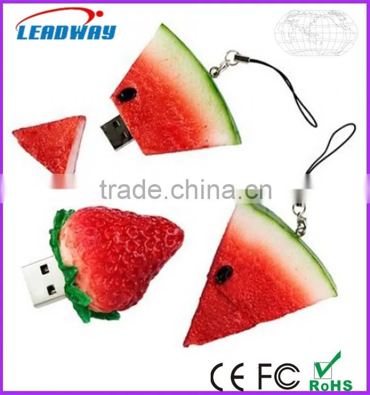 Watermelon Shape USB Flash Memory With Key Loop