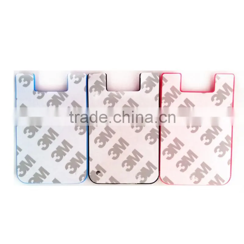 Silicone smart card holder for mobile phone sticked on mobile phone