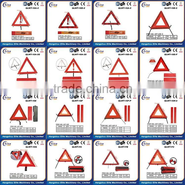 Traffic emergency triangle Warning triangle