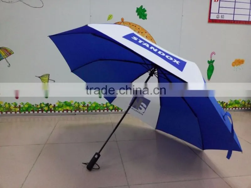 Logo Branding Automatic Open and Close Fold Umbrella