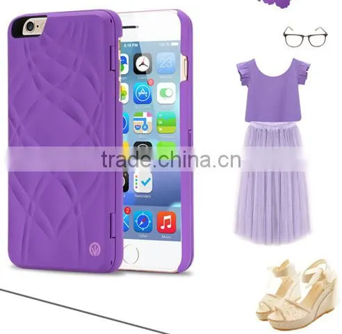 3D Water Flip PU Leather Case For iPhone 6 6S Wallet Mirror Case Dual Layer Card Slot Cover for iphone6 Plus