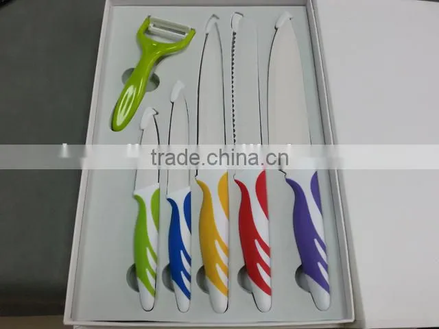 Less expensive than Ceramic Knife with durable Stainless Steel Blade set of 4 3"+5"+8"+Peeler