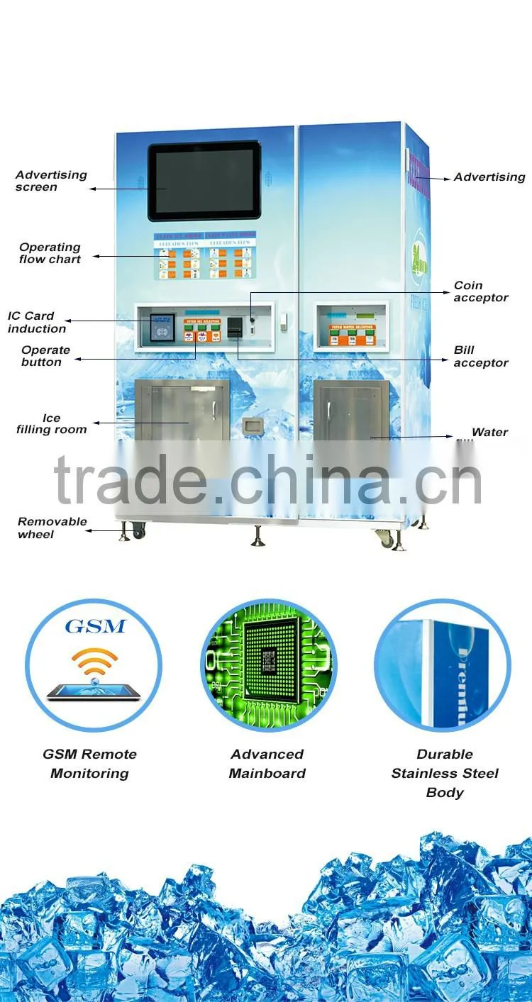 Wholesale Coin Operated Self-Service Outdoor Self-Service Ice Vending Machine