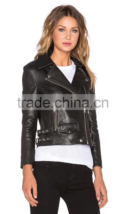 2016 latest design women pure leather jackets for women