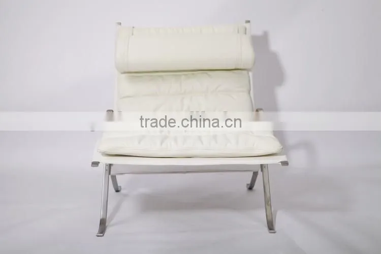 Wholesale floor lounge chair FK87 lounge chair grasshopper white leather