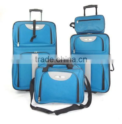 4PCS/stes trolley bags Upright Rolling travel collect trolley bags 600D trolley luggage