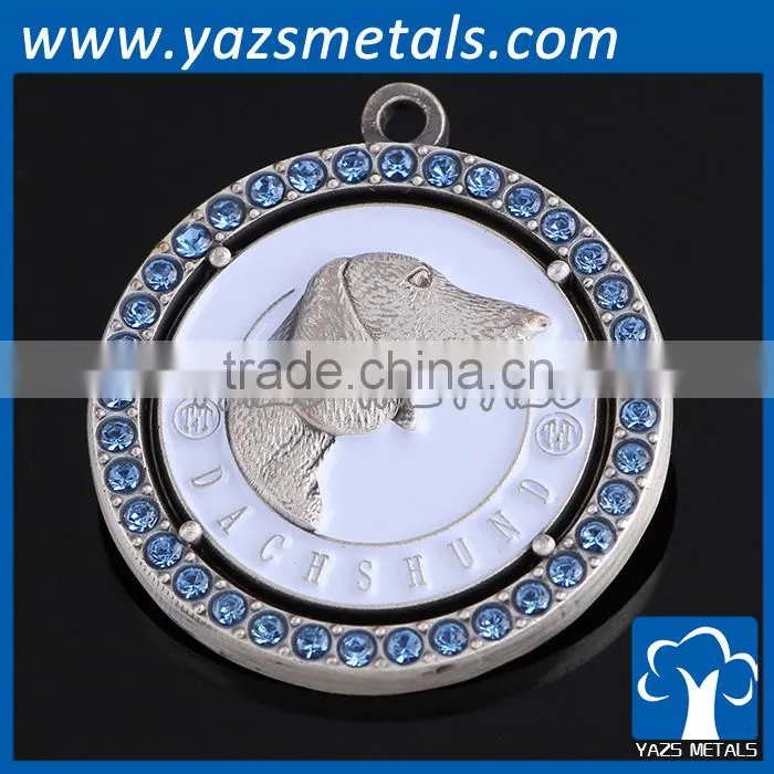 custom unique cute animal dog pet decoration metal dog id tag