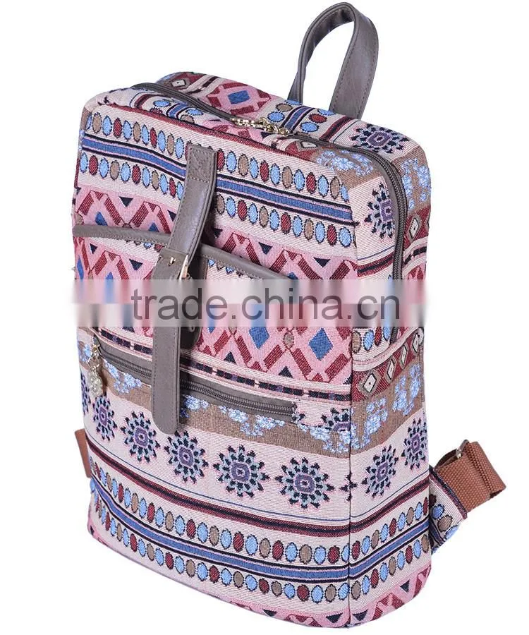 durable floral school laptop backpack for teenagers