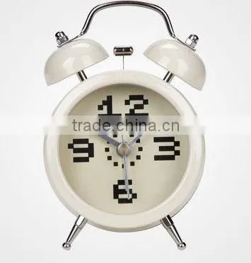 2013 new products metal desk/table twin bell /double bell alarm clock for promotion/retail