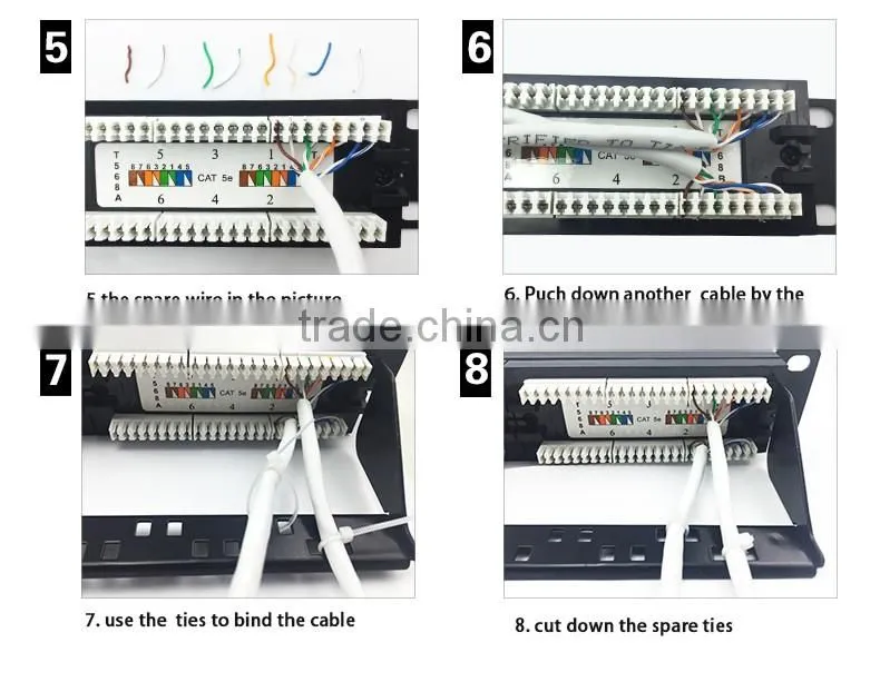 LY-PP6A-08 24 Port Cat6a Cat6 Cat5e Patch Panel Gigabit RJ45 LAN Ethernet/ Network Rack Mounted 0.5U Krone&110 Daul IDC