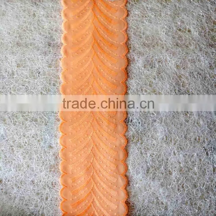 Garment decoration colorful embroidery cotton lace trimming