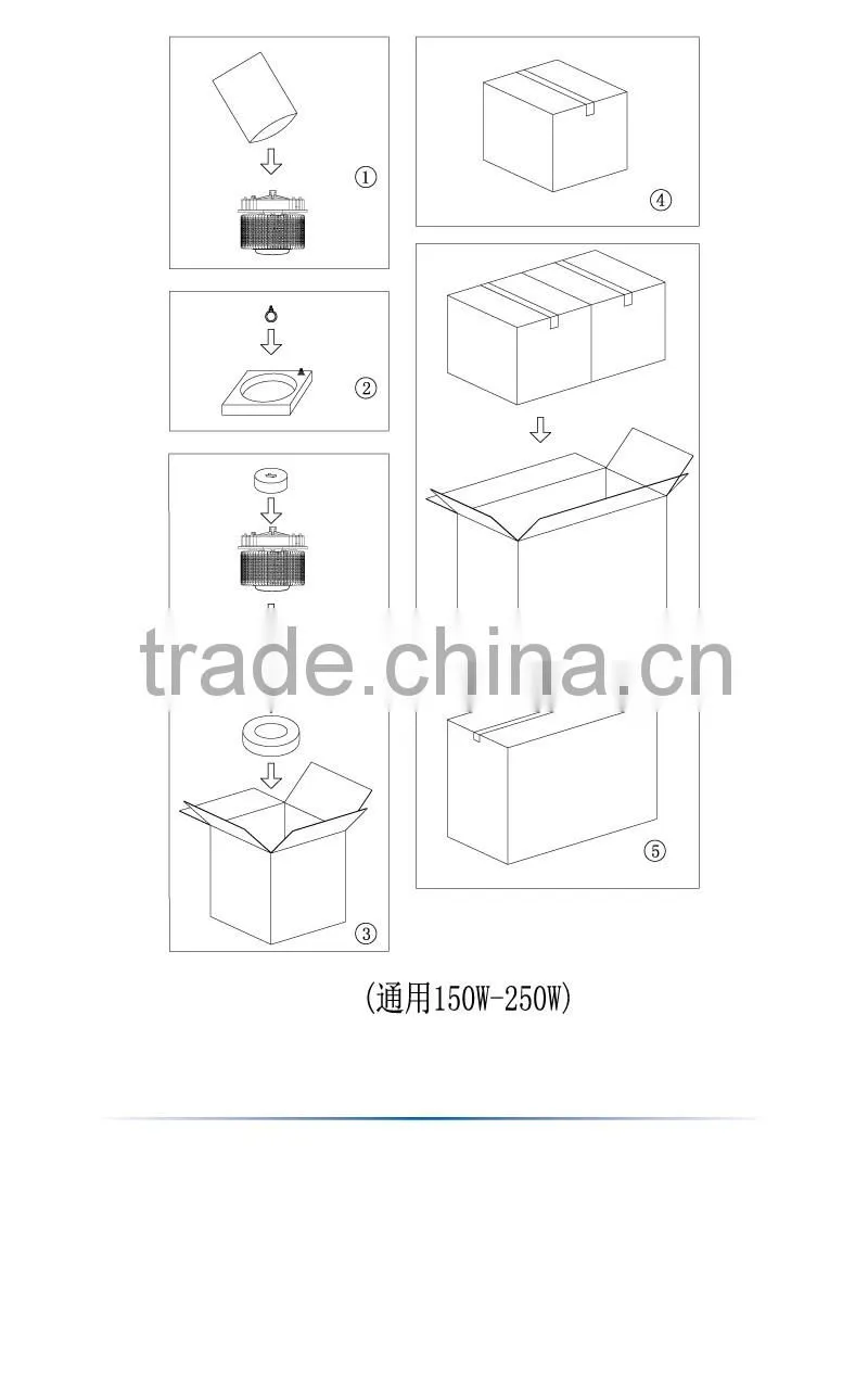 Warehouse Lighting High Lumen 250W LED High Bay Light