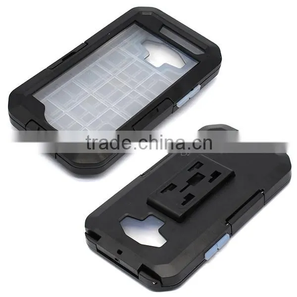 TPU Silicone Bicycle Handlebar Shockproof Waterproof Case for Samsung Galaxy S6 / S6 Edge Black