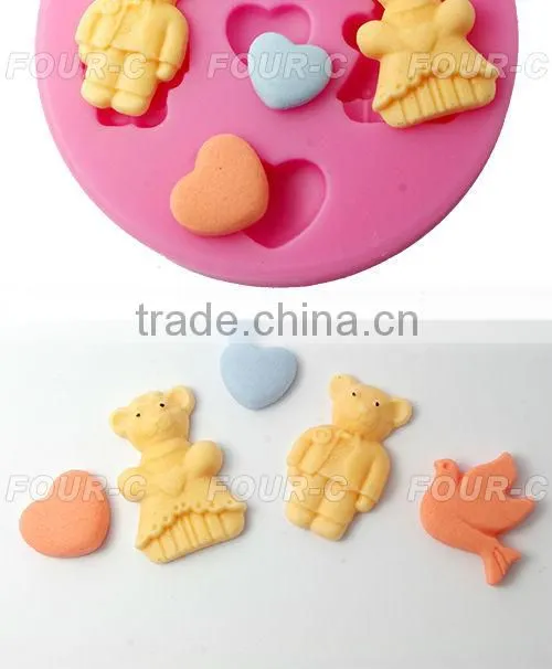 Wedding fondant art silicone mold,high quality sugar art tools