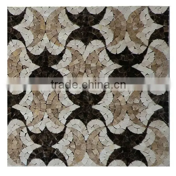 3D packling marble mosaic wall tile