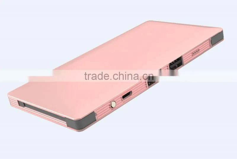 Wholesale manufacturer professional 10000mah quick charge 2.0 built in cable power bank