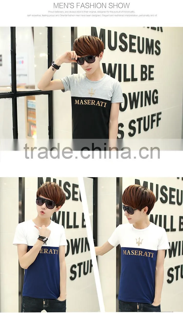 Summer round collar youth cultivate one's morality men's T-shirt