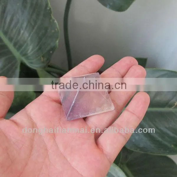 Natural Fluorite Gemstone Carving Pyramids / Wholesale Fluotire Pyramids