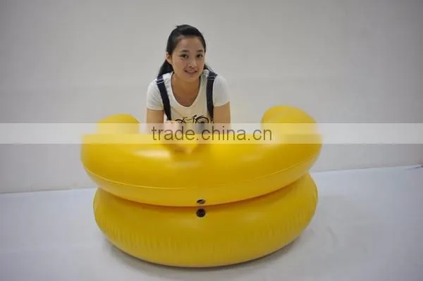 PVC Yellow Leisure Inflatable Sofa Big Air Chair Sofa Furniture