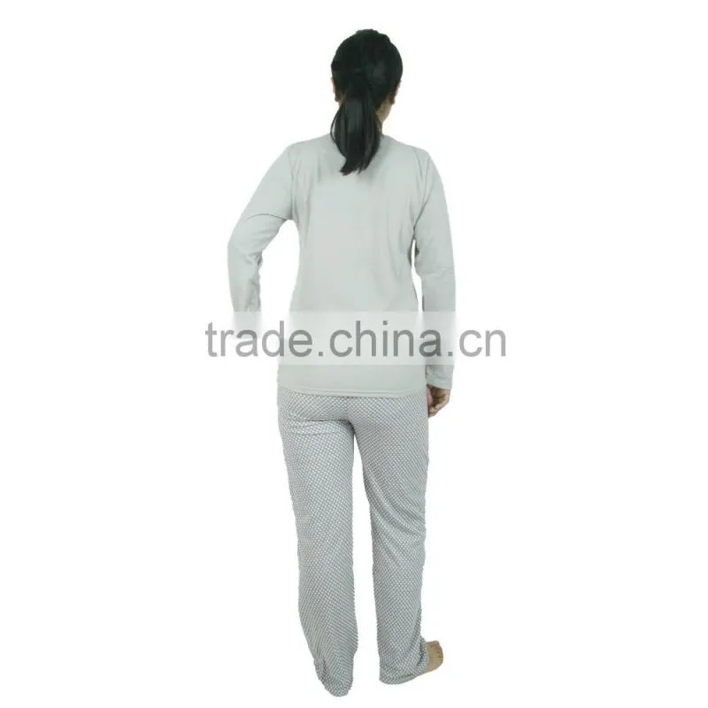 Kevince women interlock pyjamas knitting clothing pajama 1000pcs up OEM factory directly
