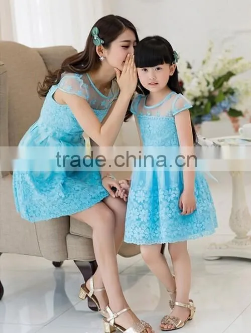 2015 Wholesale Mother And Daughter Dress Profession Factory Selling Cheaper Hot China Family Dress