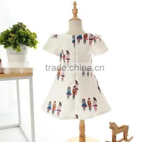 2016 cute kids fashion baby kids clothes dress Princess girl casual simple dress for kids