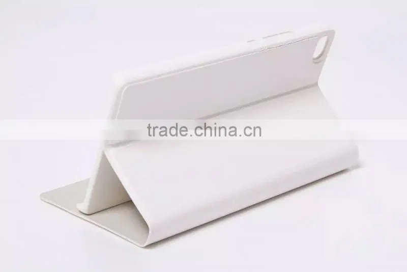 OEM&ODM high quality fashion design wallet view can stand leather cell phone case for Huawei Ascend P8