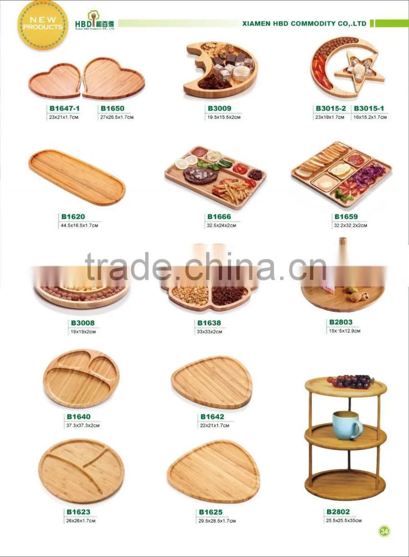 High quality bamboo disposable triangle plate