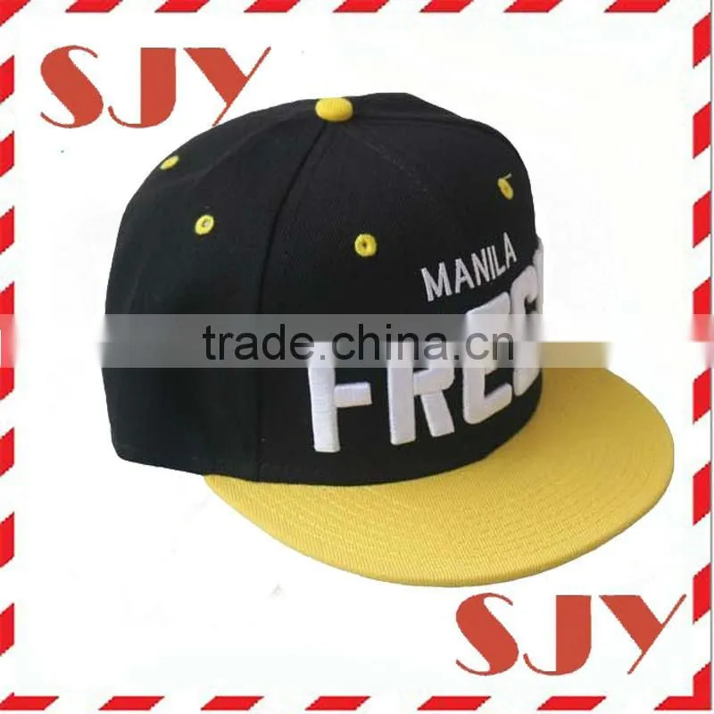 Embroidery snapback hats custom straps back snapback cap
