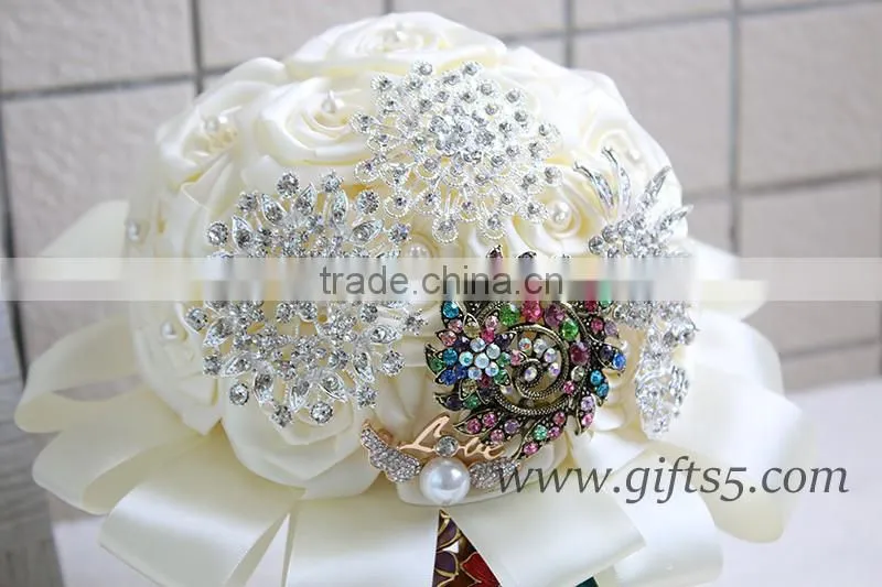 Excellent sparkling jewels wedding bouquets in handmade