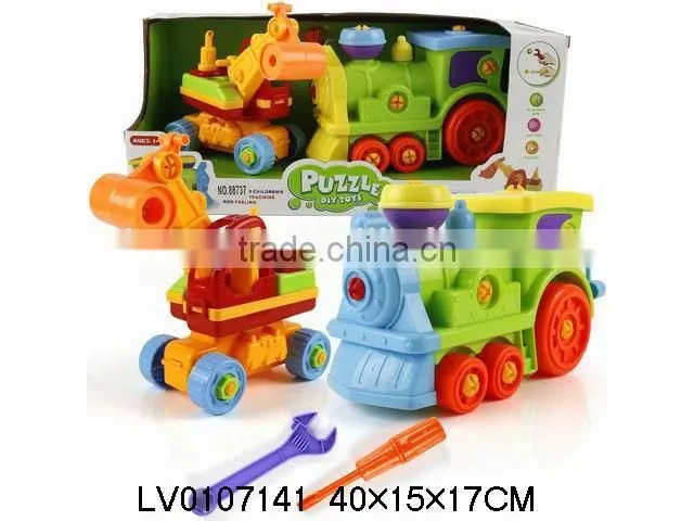 Plastic educational car toys,assembly car, DIY car