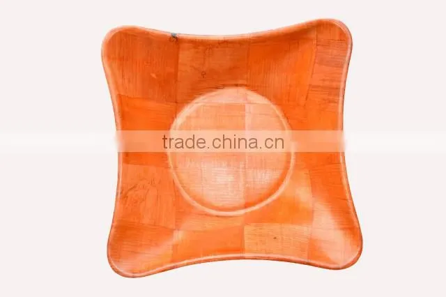 Square Woven Wooden salad Serving Plate